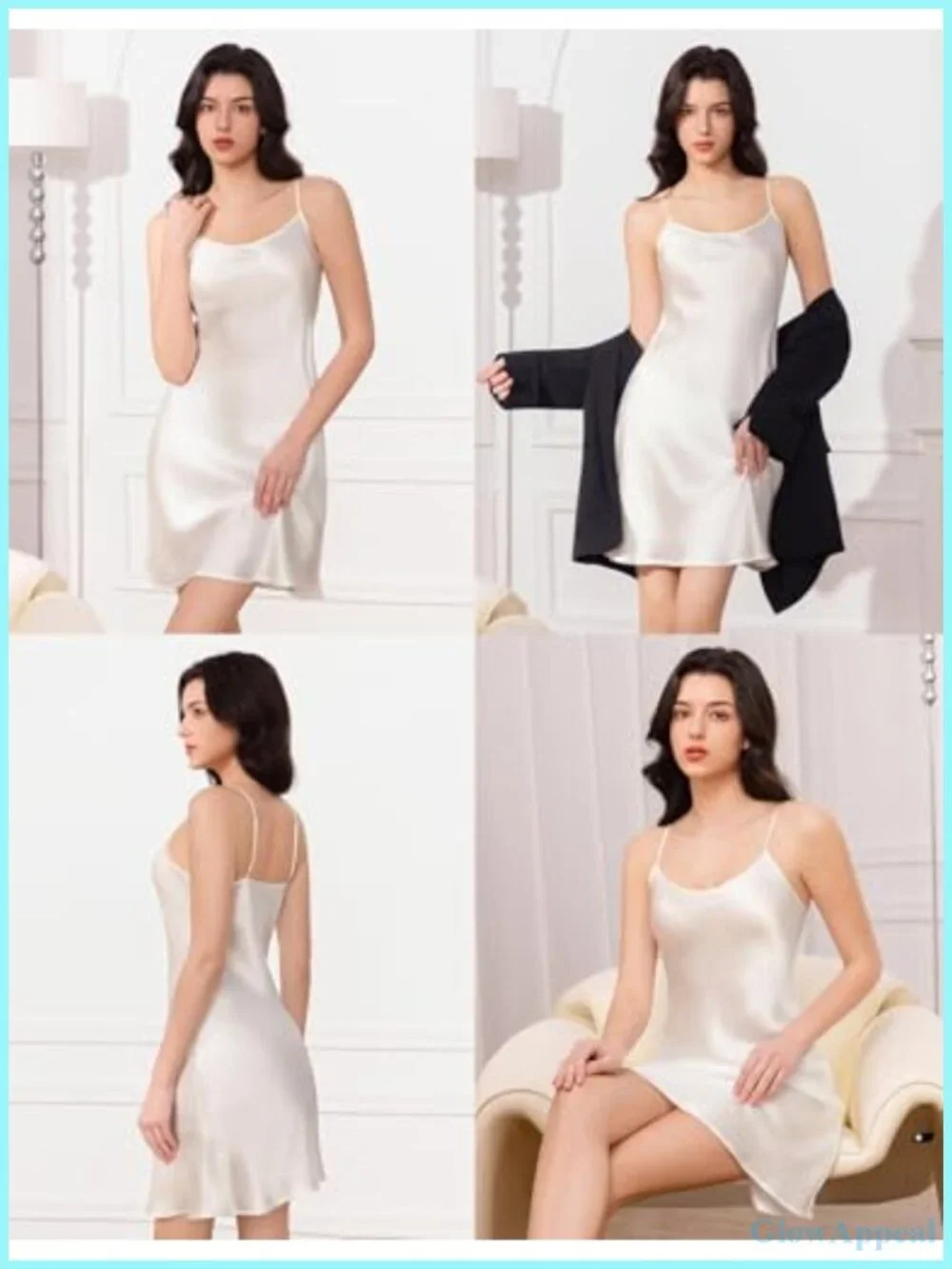 100% Mulberry Silk Nightgown Women Luxury Sleepwear Chemise